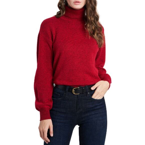 New ~ 1.STATE REVOLVE Ribbed Open Back Long Sleeve Turtle Neck Sweater Size M - Picture 6 of 7